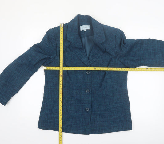 Honor Millburn Women's Blue Single-Breasted Polyester Blazer Size 14