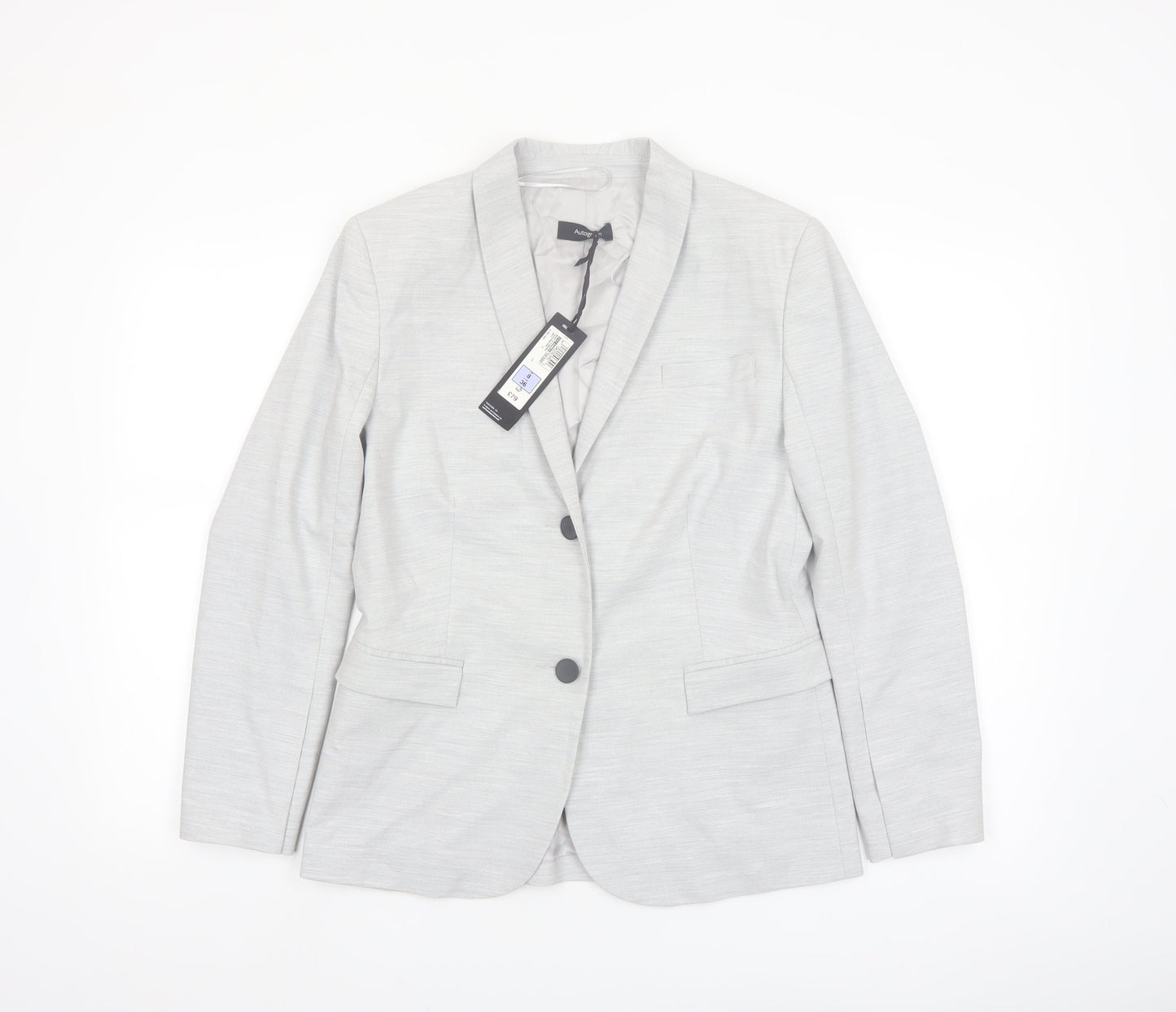 Marks and Spencer Autograph Women’s Grey Blazer UK 8 Classic Tailored Jacket