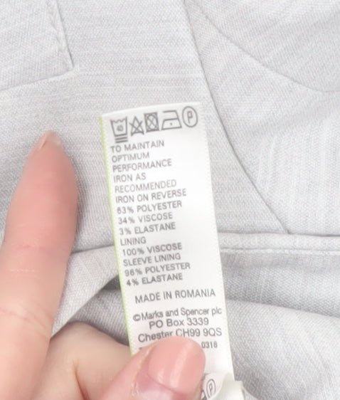 Marks and Spencer Autograph Women’s Grey Blazer UK 8 Classic Tailored Jacket