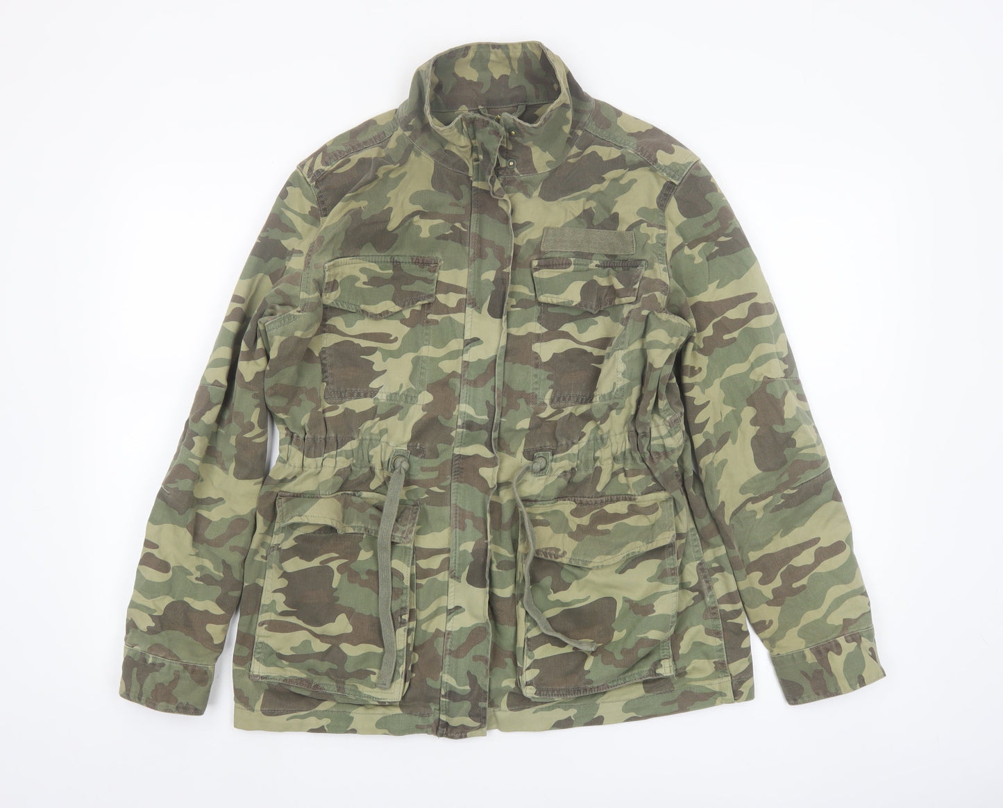 Marks and Spencer Women's Green Camo Military Jacket Size 10