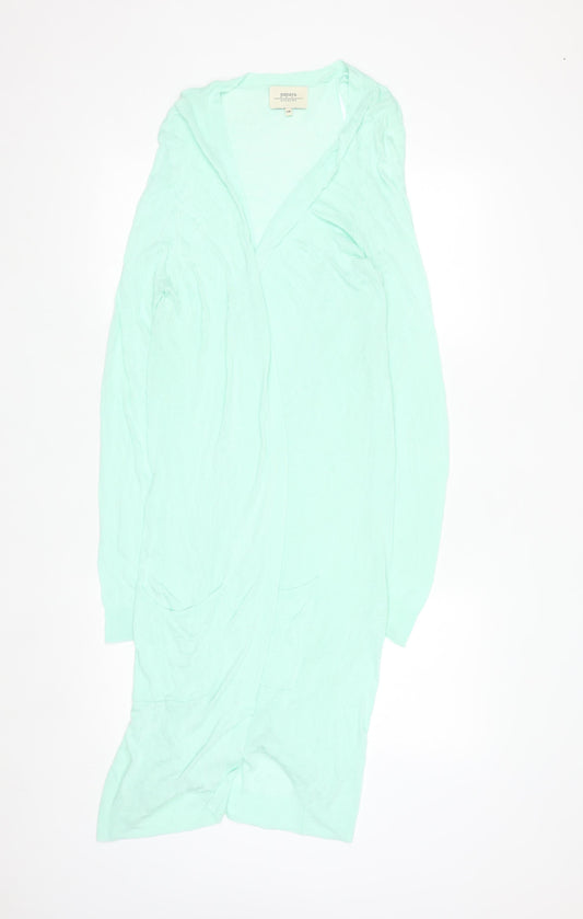 Papaya Women Green Size 18 Viscose Long Sleeve Open Cardigan