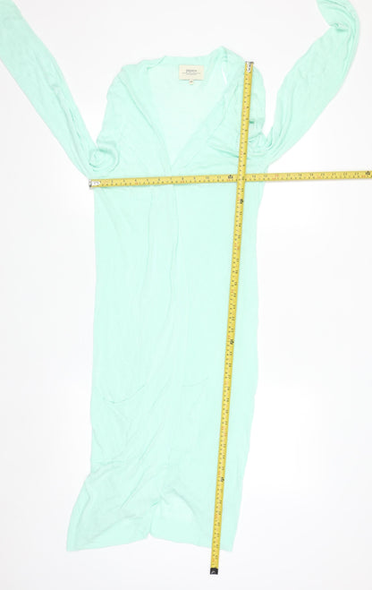 Papaya Women Green Size 18 Viscose Long Sleeve Open Cardigan