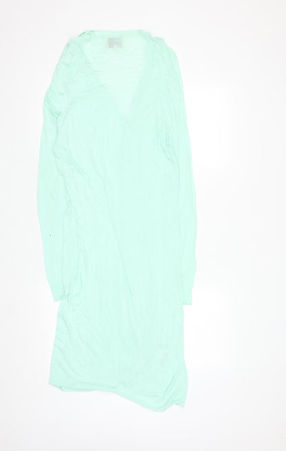 Papaya Women Green Size 18 Viscose Long Sleeve Open Cardigan