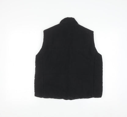 Next Women’s Black Puffer Waistcoat UK 12 Full Zip Winter Gilet