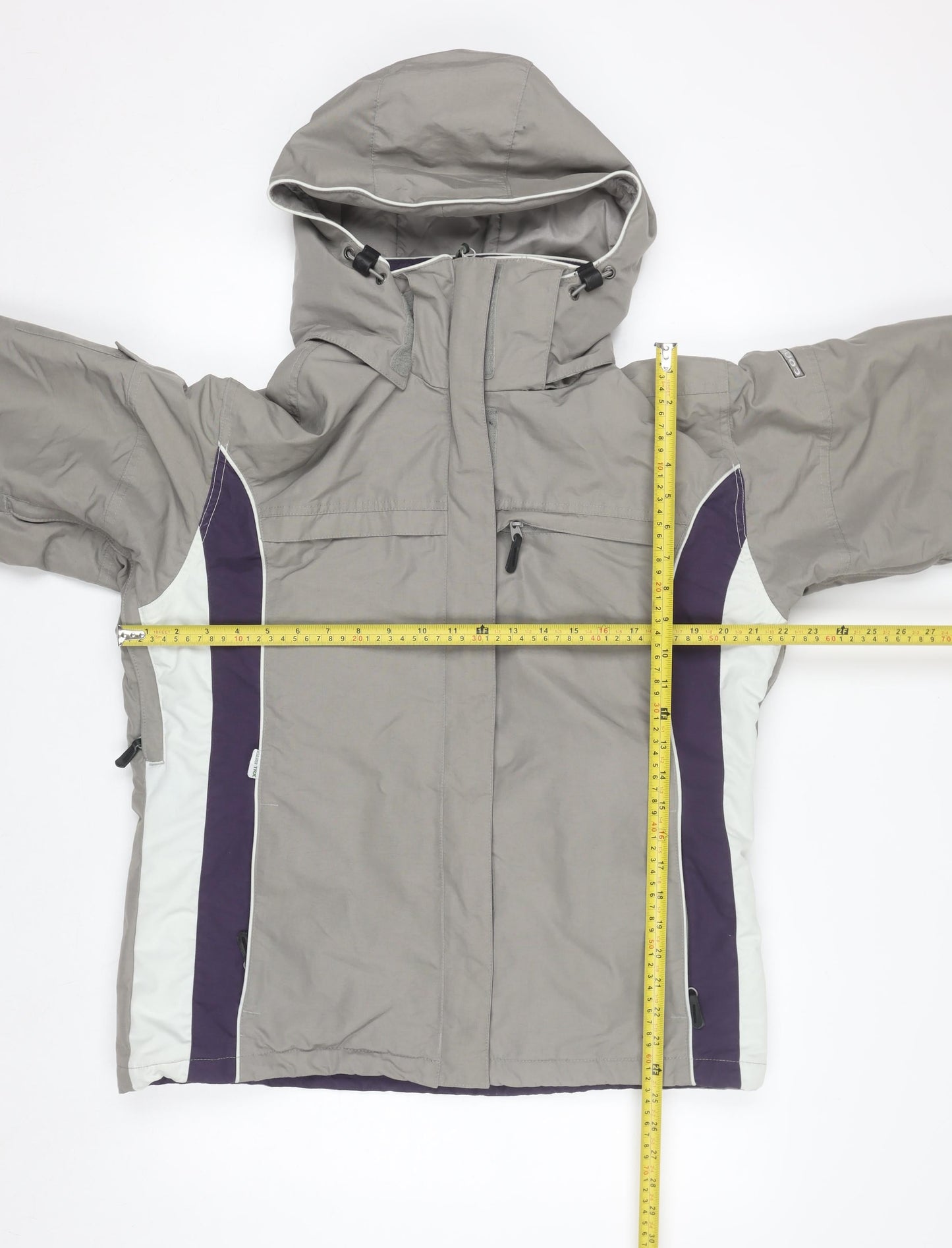 Columbia Women’s Grey Ski Jacket Waterproof L Hooded Winter Coat