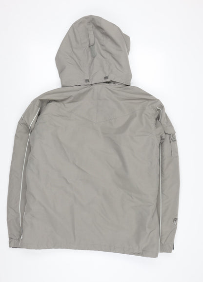 Columbia Women’s Grey Ski Jacket Waterproof L Hooded Winter Coat