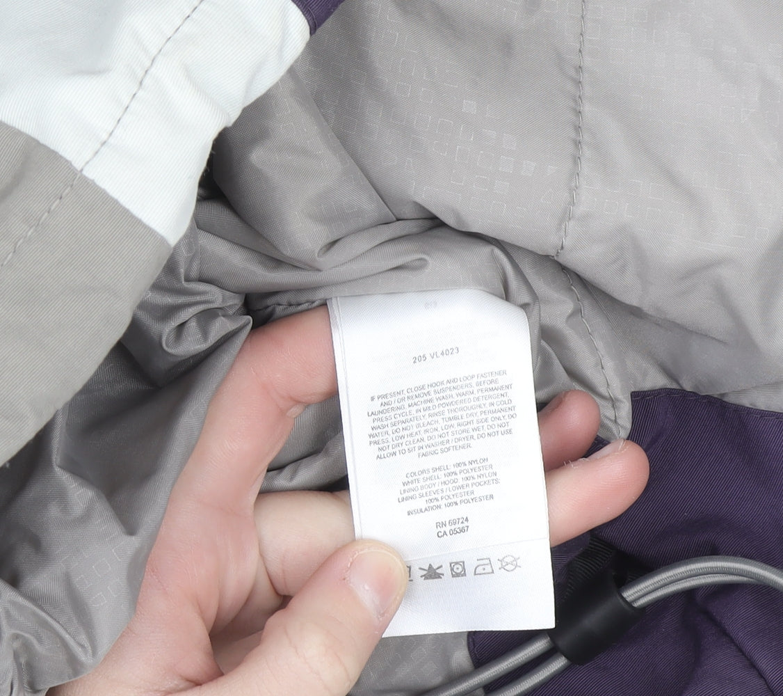 Columbia Women’s Grey Ski Jacket Waterproof L Hooded Winter Coat