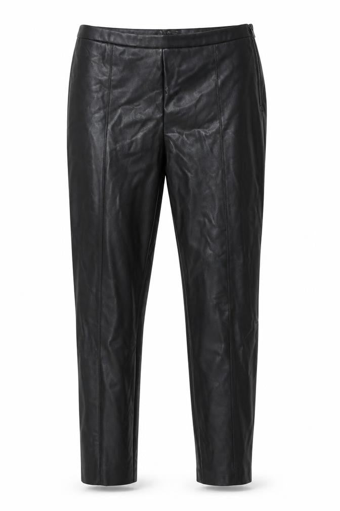 Zara Women Black Faux Leather Slim Leggings Size 12