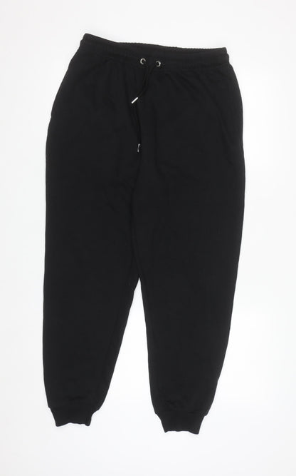 Boohoo Womens Black Jogger Sweatpants Size 12 Elastic Waist