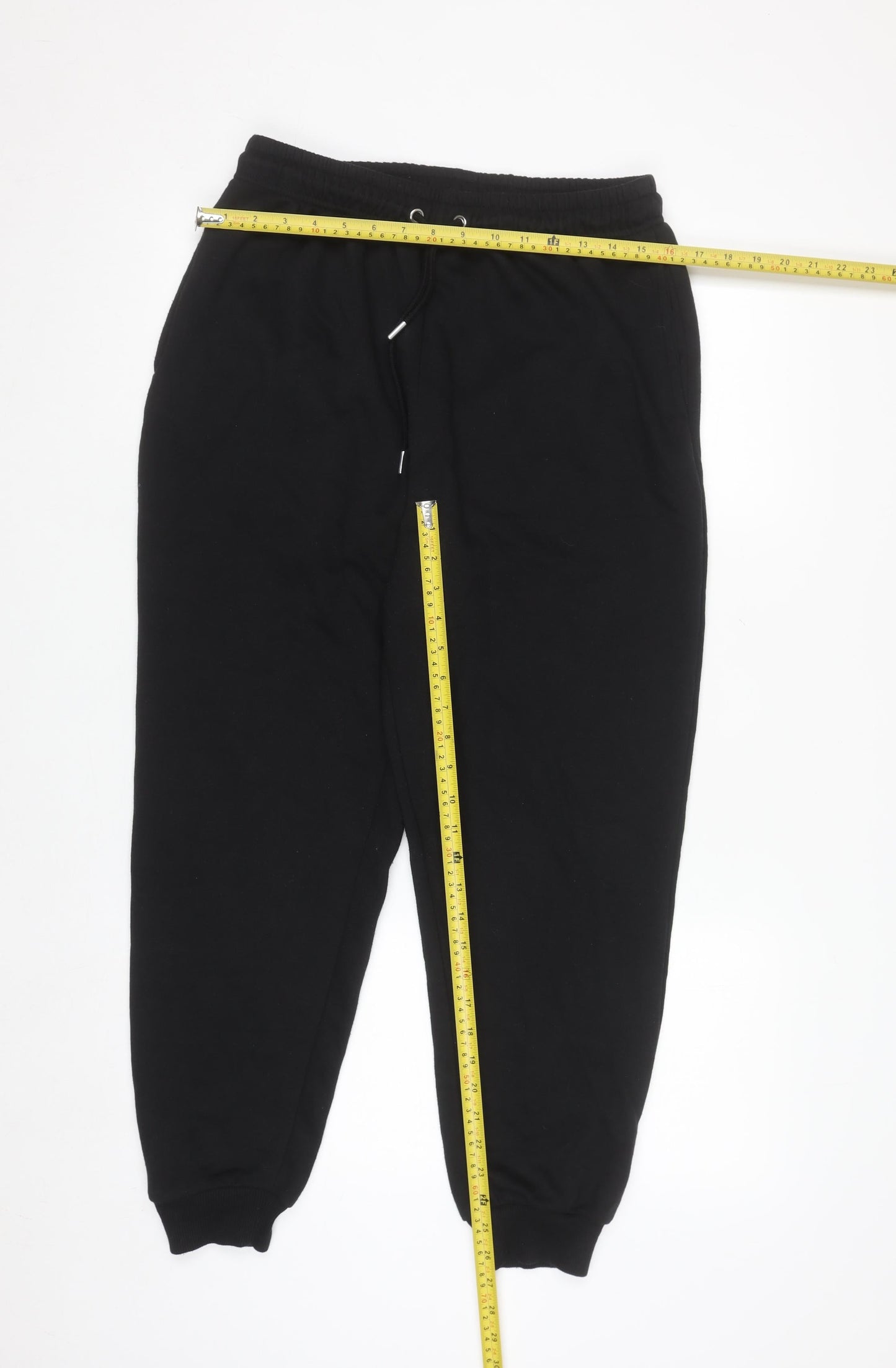 Boohoo Womens Black Jogger Sweatpants Size 12 Elastic Waist