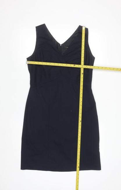 Ann Taylor Women's Black V-Neck Sleeveless Sheath Dress Size 10
