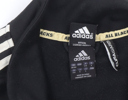 Adidas All Blacks Men's Black Track Jacket Size S Rugby Style