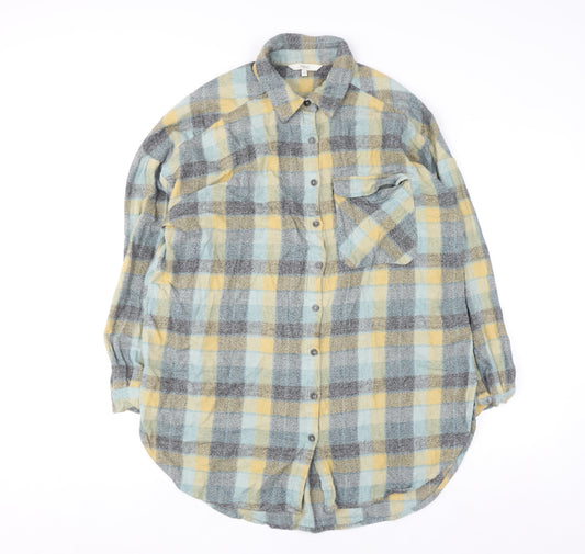 Next Women’s Multicoloured Flannel Check Tunic Shirt Size 12
