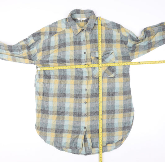 Next Women’s Multicoloured Flannel Check Tunic Shirt Size 12