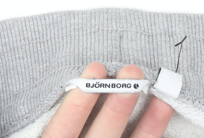 Björn Borg Men's Grey Jogger Sweatpants S Regular Fit Tapered