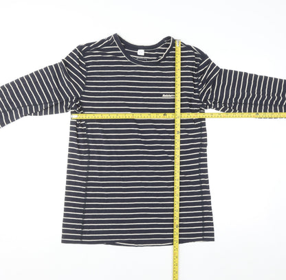 Finisterre Men's Blue Striped Long Sleeve Organic Cotton Top M