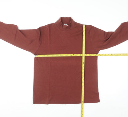 Peruvian Connection Men’s Brown Pima Cotton Long Sleeve Top M