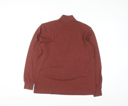 Peruvian Connection Men’s Brown Pima Cotton Long Sleeve Top M