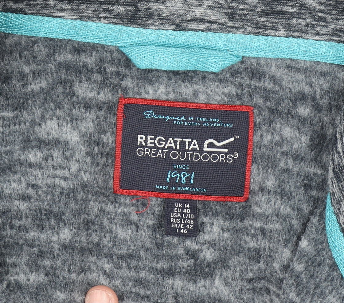 Regatta Great Outdoors Women's Grey 1/2 Zip Fleece Pullover Size 14