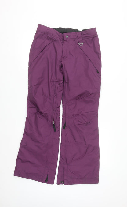 Sweet Women's Purple Snow Pants S Waterproof Insulated Winter Trousers