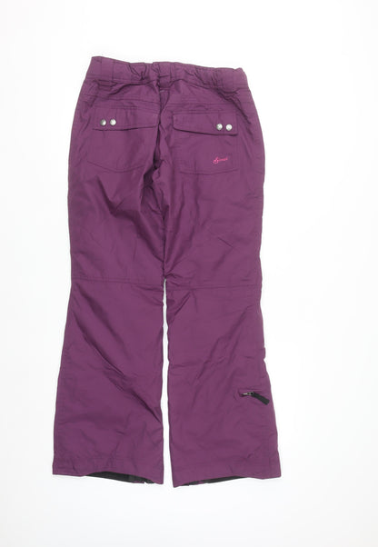 Sweet Women's Purple Snow Pants S Waterproof Insulated Winter Trousers