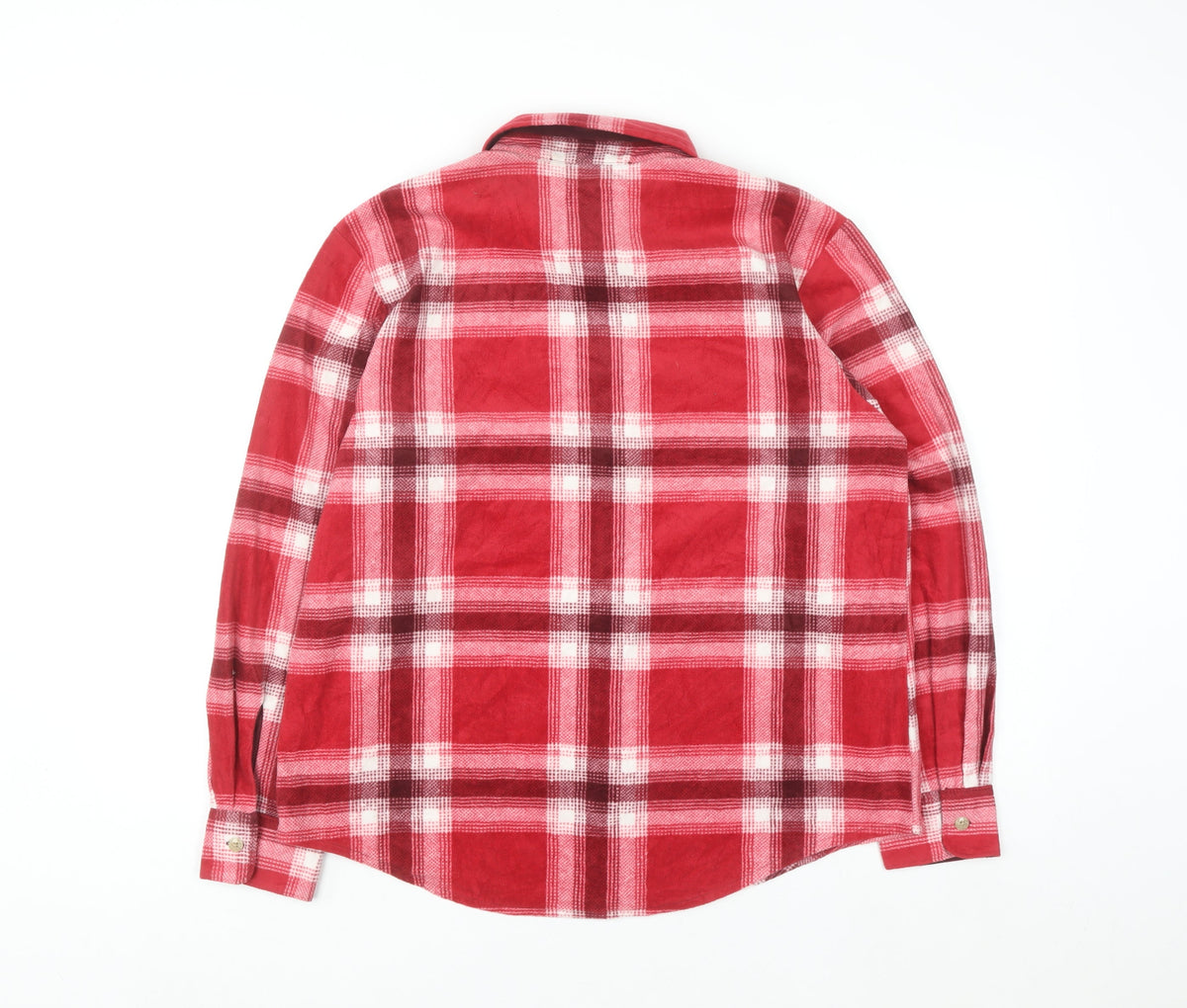 Lee Riders Men's Red Plaid Flannel Button-Up Shirt M