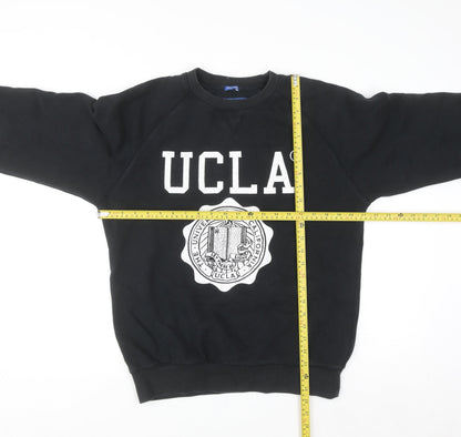 UCLA Men’s Black Pullover Sweatshirt L Fleece Lined Graphic Print
