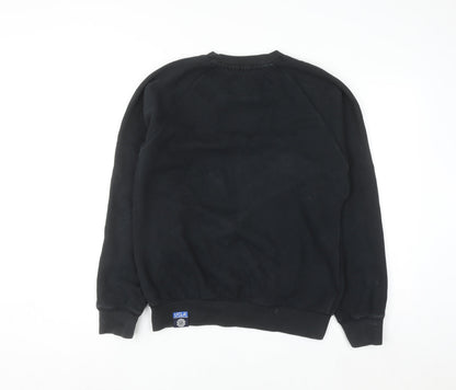 UCLA Men’s Black Pullover Sweatshirt L Fleece Lined Graphic Print