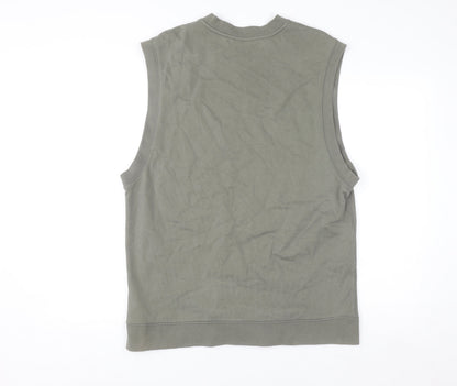 Weekday Men's Green Sleeveless V-Neck Sweatshirt Vest Size M