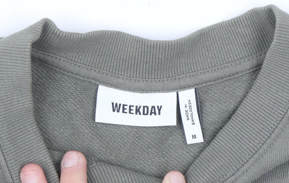Weekday Men's Green Sleeveless V-Neck Sweatshirt Vest Size M