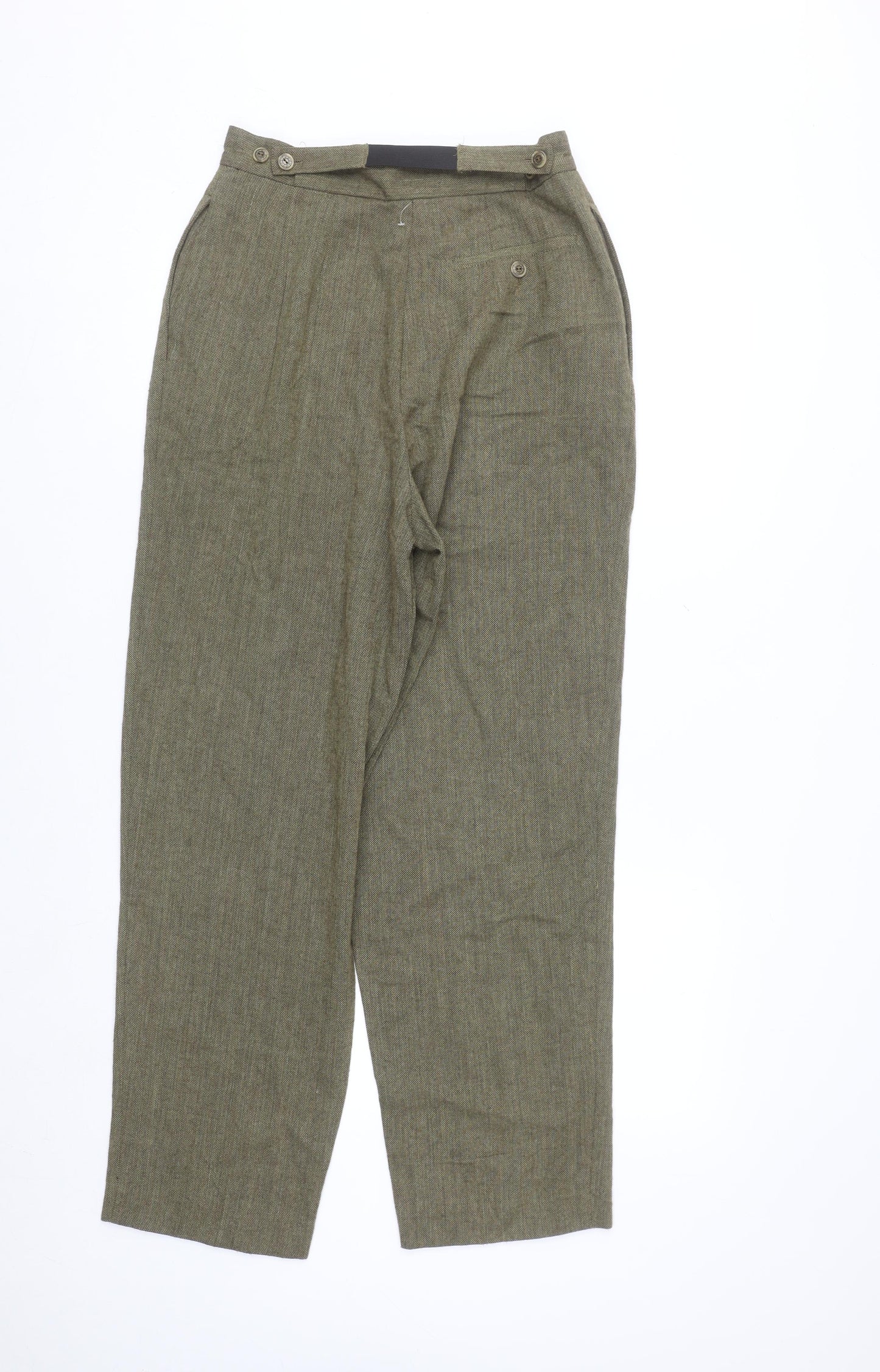 Emma James Women Brown Tweed Pleated Dress Pants Size 10