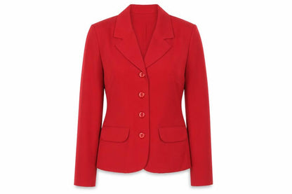 My Michelle Women's Red Polyester Blazer Size 8 Classic Business Jacket