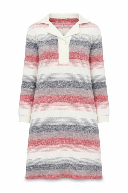 Graell Women Multicoloured Wool Knit Collared Shift Dress Size 8