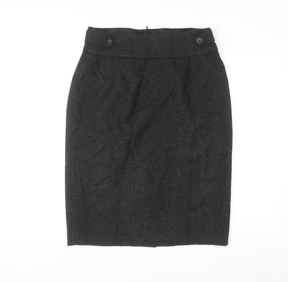 Mexx Women's Black Wool Blend Pencil Skirt Size 18 Knee Length Workwear