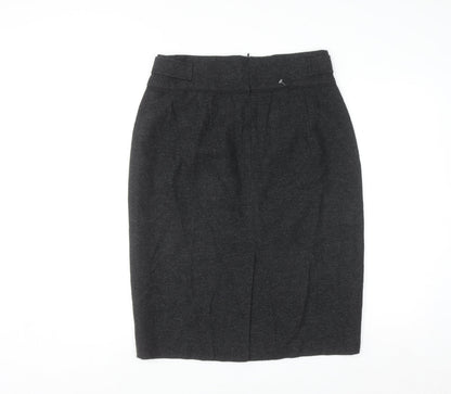 Mexx Women's Black Wool Blend Pencil Skirt Size 18 Knee Length Workwear