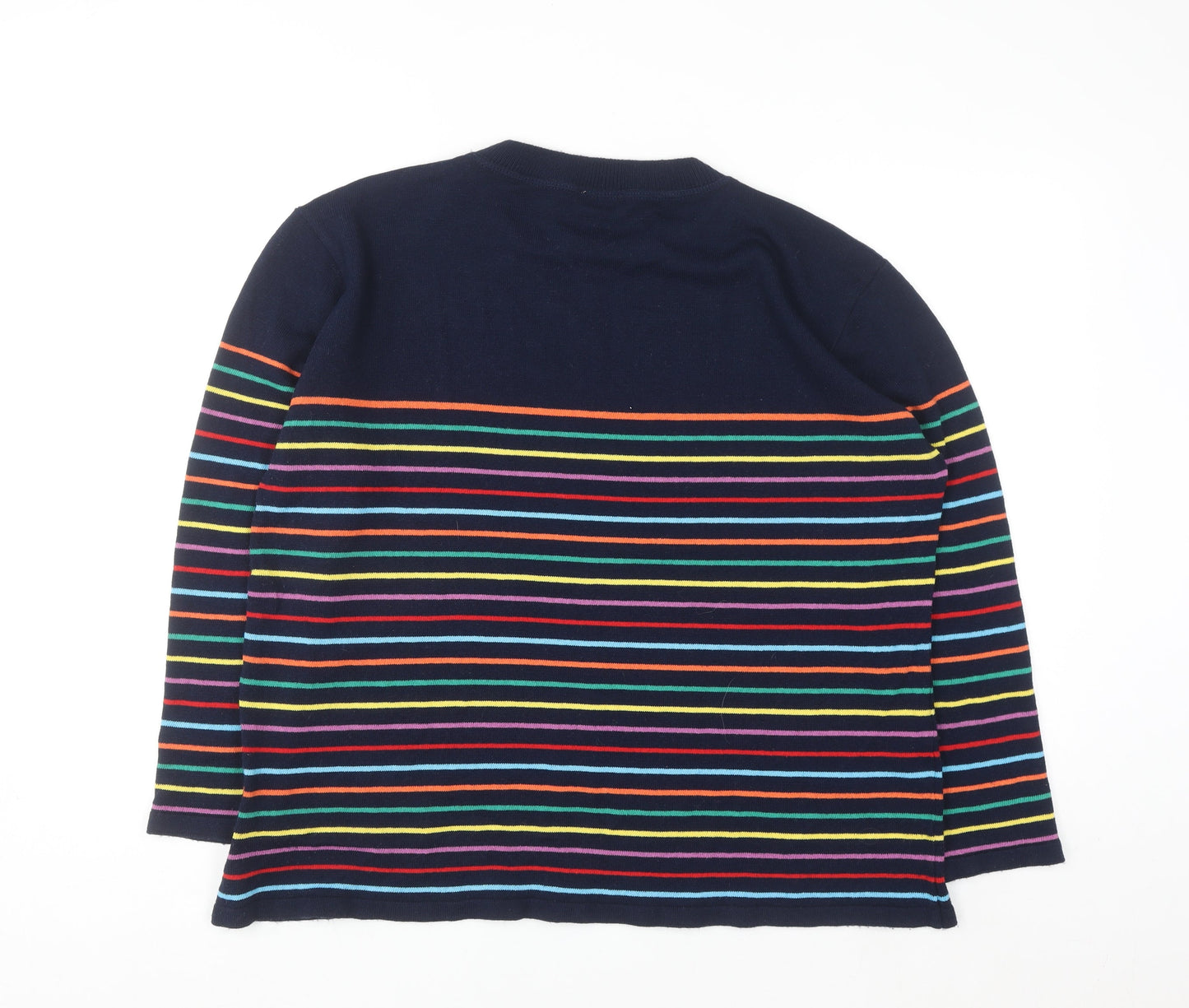 Popsy Women’s Navy Multicoloured Striped Pullover Jumper Size 18/20