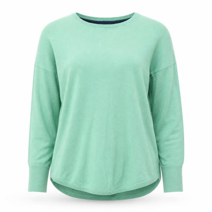 Joules Women Green Cotton Crew Neck Pullover Jumper Size 12