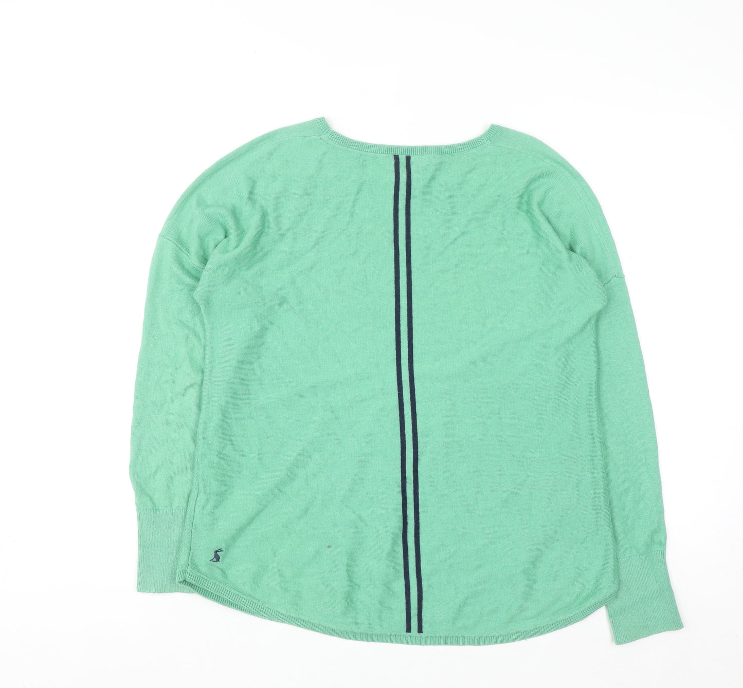 Joules Women Green Cotton Crew Neck Pullover Jumper Size 12