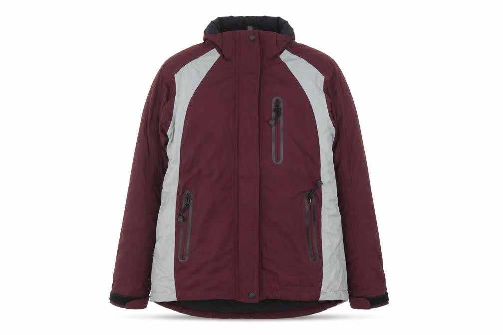 Eddie Bauer EBTEK Women’s Burgundy Ski Jacket S Waterproof Hooded