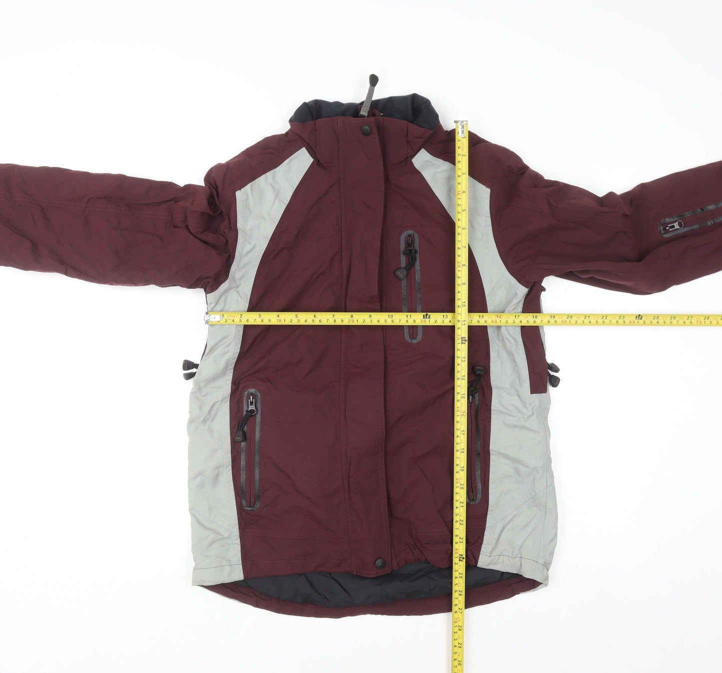 Eddie Bauer EBTEK Women’s Burgundy Ski Jacket S Waterproof Hooded