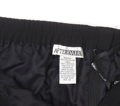 After Dark Women's Black Beaded Dress Pants Size 12 Plus