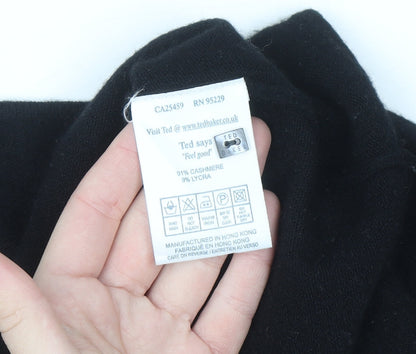 Ted Baker Womens Black Cashmere Blend V-Neck Cardigan Size 14