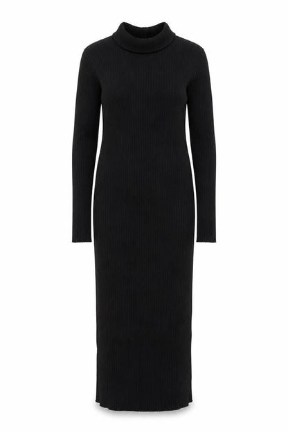 New Look Women Black Size 8 Knit Bodycon Midi Dress