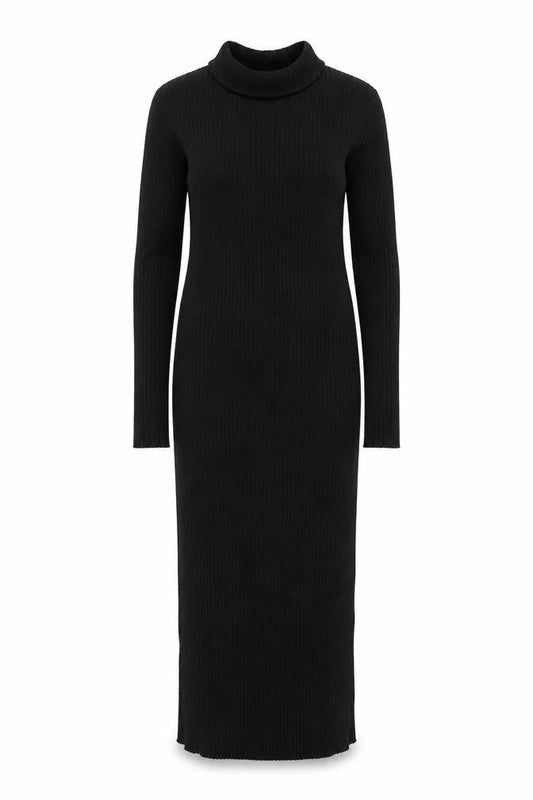 New Look Women Black Size 8 Knit Bodycon Midi Dress