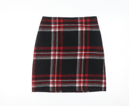 Talbots Women's Multicoloured Plaid Wool Blend Pencil Skirt Size 8
