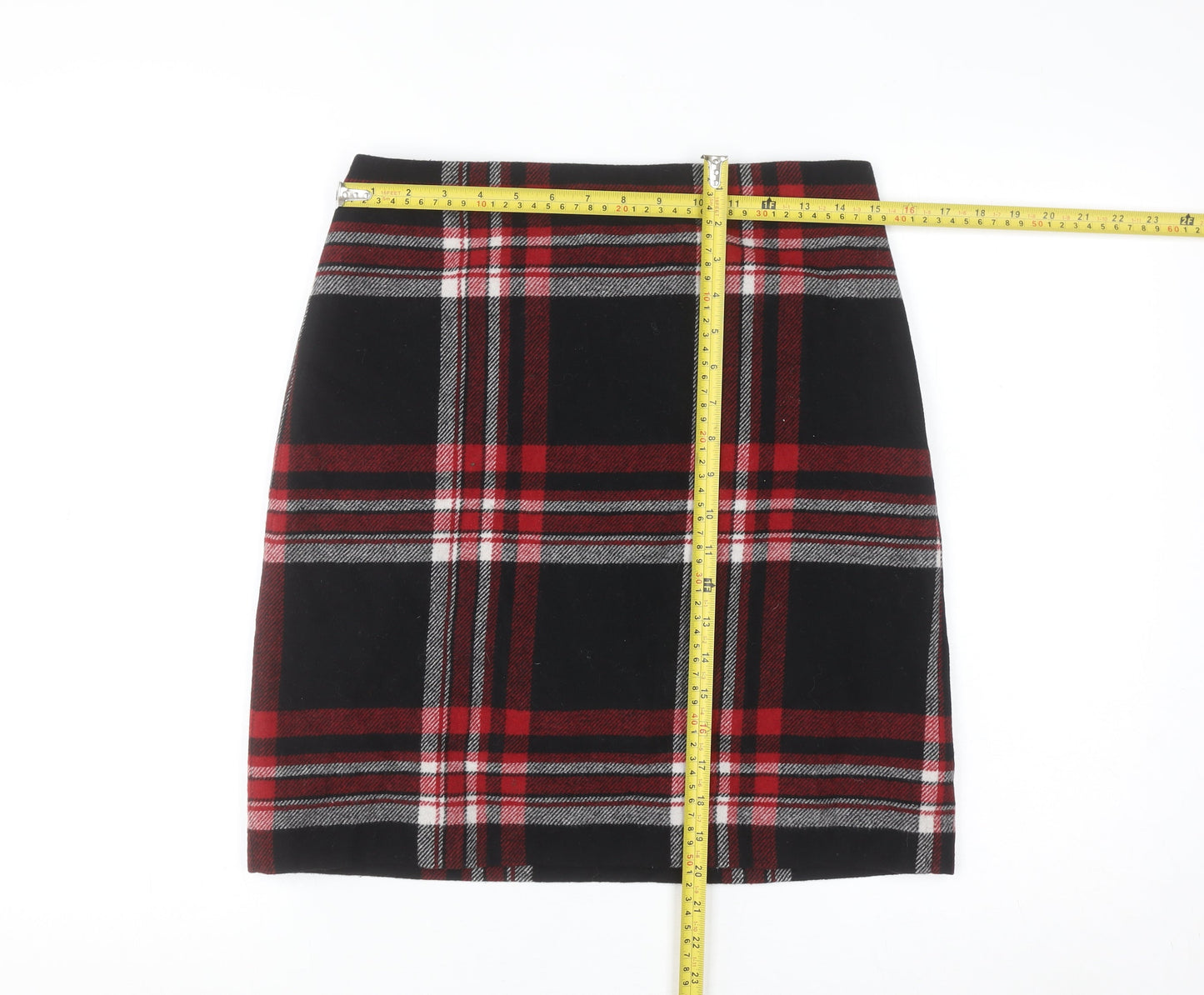 Talbots Women's Multicoloured Plaid Wool Blend Pencil Skirt Size 8