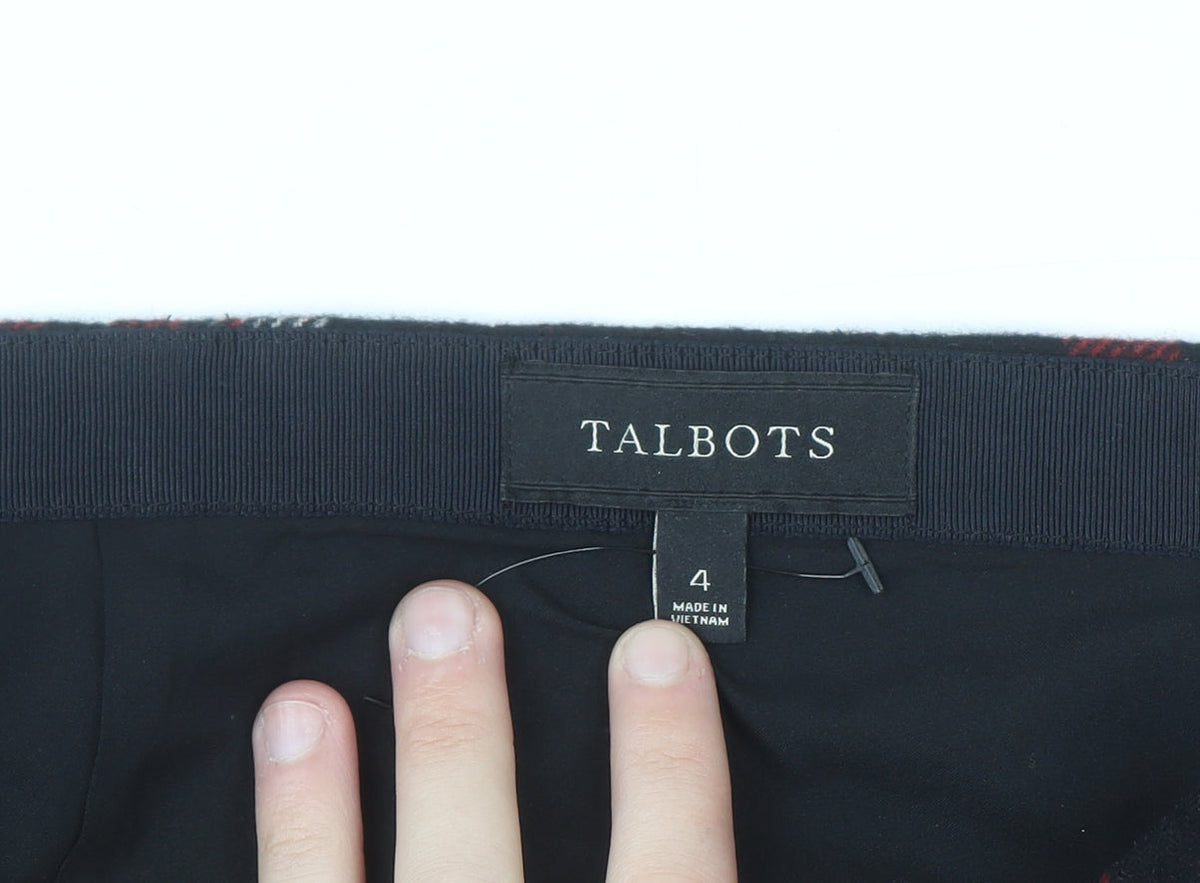 Talbots Women's Multicoloured Plaid Wool Blend Pencil Skirt Size 8
