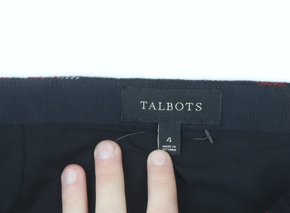 Talbots Women's Multicoloured Plaid Wool Blend Pencil Skirt Size 8