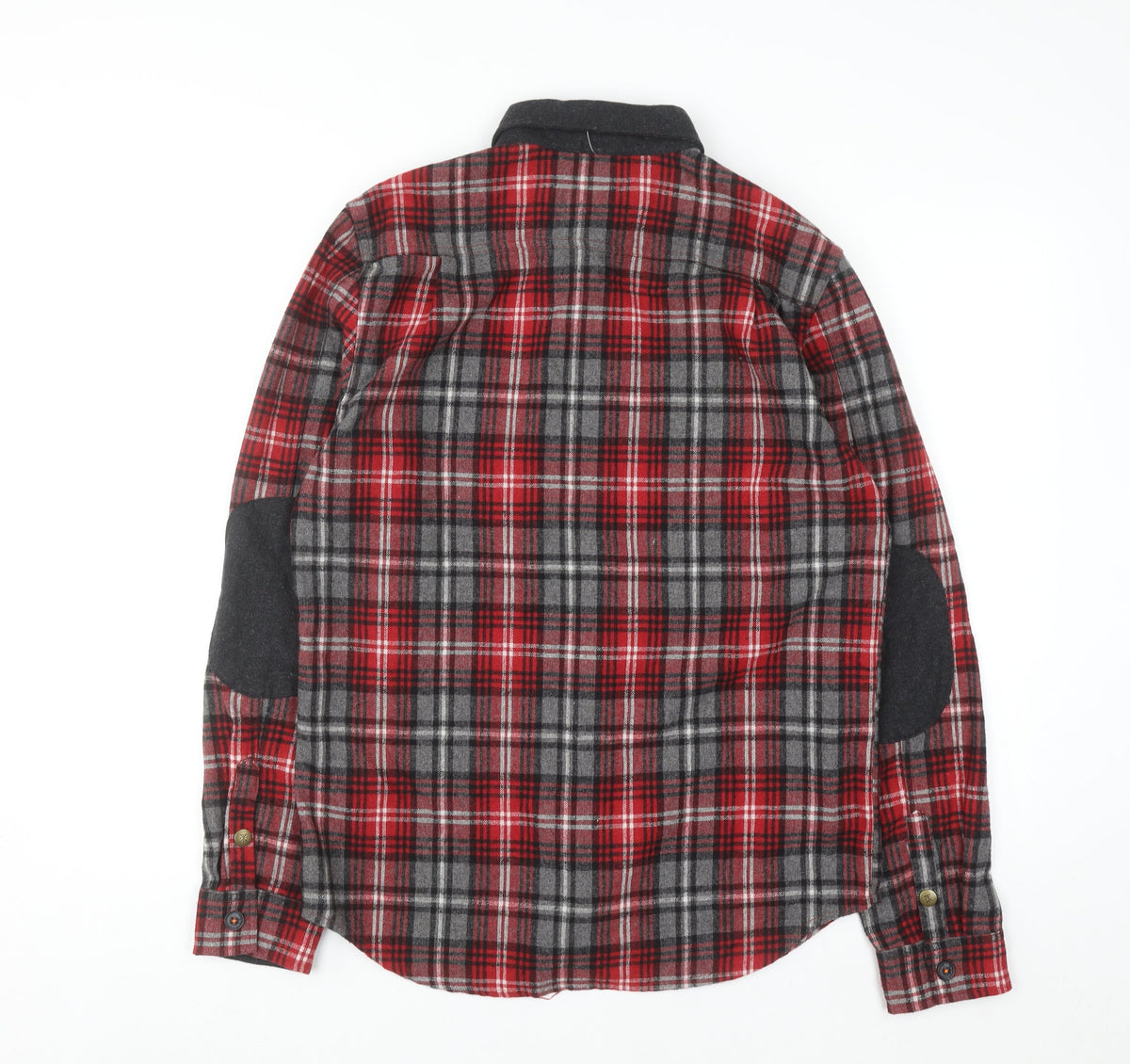 Roark Revival Men's Red Plaid Flannel Button-Up Shirt M