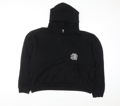 Eric Emanuel Men's Black Pullover Hoodie Medium Cotton Fleece